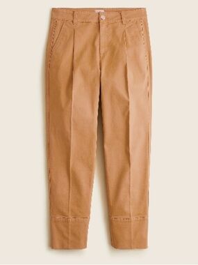 J. Crew Pleated chino pant cropped